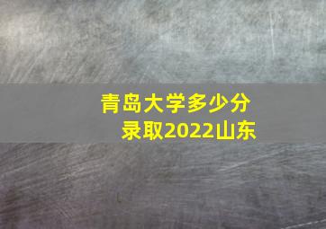 青岛大学多少分录取2022山东