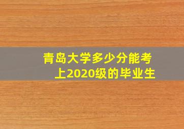 青岛大学多少分能考上2020级的毕业生