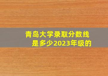 青岛大学录取分数线是多少2023年级的