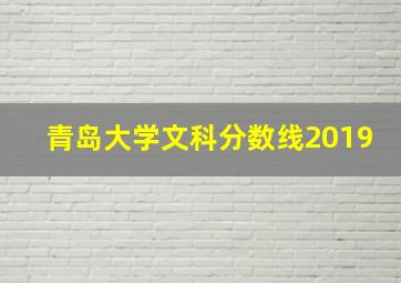 青岛大学文科分数线2019