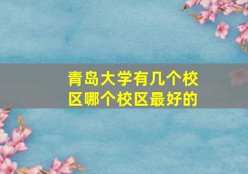 青岛大学有几个校区哪个校区最好的