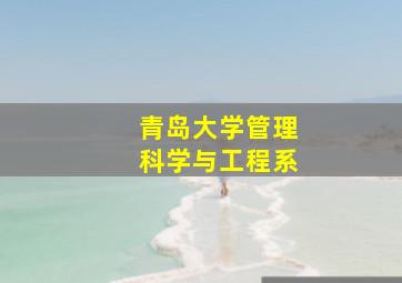 青岛大学管理科学与工程系