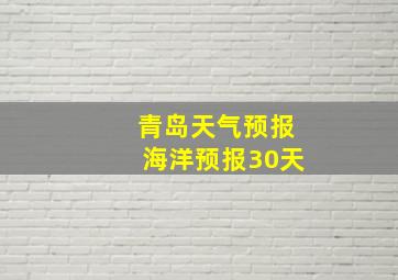 青岛天气预报海洋预报30天