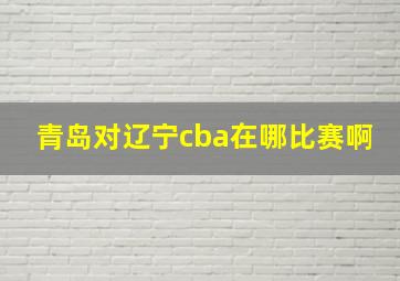 青岛对辽宁cba在哪比赛啊