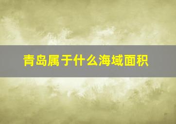 青岛属于什么海域面积