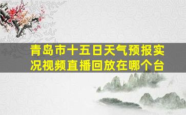 青岛市十五日天气预报实况视频直播回放在哪个台