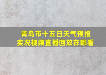 青岛市十五日天气预报实况视频直播回放在哪看