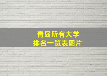 青岛所有大学排名一览表图片