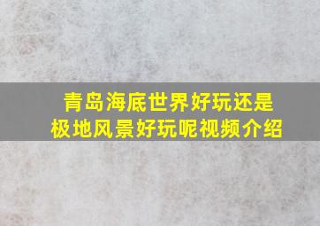 青岛海底世界好玩还是极地风景好玩呢视频介绍