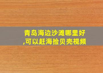 青岛海边沙滩哪里好,可以赶海捡贝壳视频