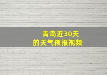 青岛近30天的天气预报视频