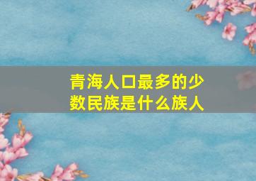 青海人口最多的少数民族是什么族人