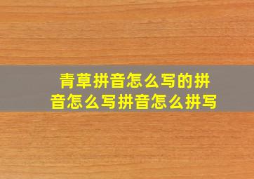 青草拼音怎么写的拼音怎么写拼音怎么拼写