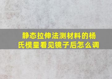 静态拉伸法测材料的杨氏模量看见镜子后怎么调