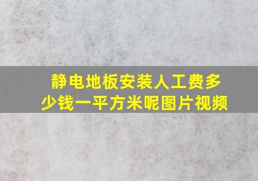 静电地板安装人工费多少钱一平方米呢图片视频