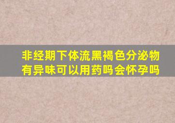 非经期下体流黑褐色分泌物有异味可以用药吗会怀孕吗