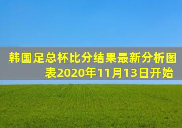 韩国足总杯比分结果最新分析图表2020年11月13日开始