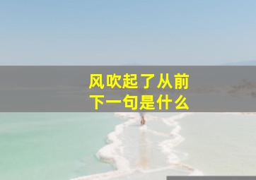 风吹起了从前下一句是什么