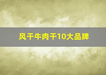 风干牛肉干10大品牌