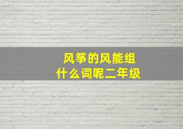 风筝的风能组什么词呢二年级