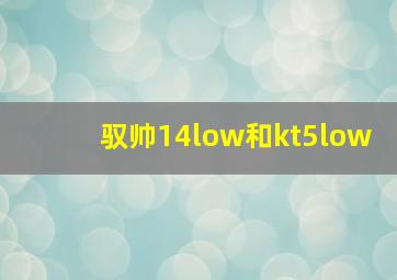 驭帅14low和kt5low