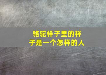 骆驼样子里的祥子是一个怎样的人