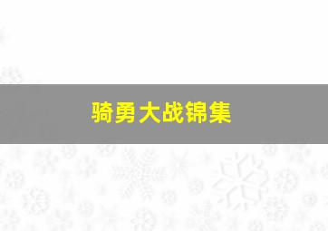 骑勇大战锦集