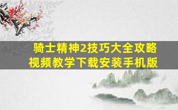 骑士精神2技巧大全攻略视频教学下载安装手机版