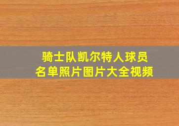 骑士队凯尔特人球员名单照片图片大全视频