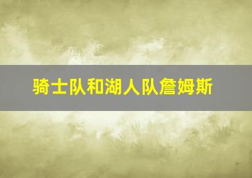 骑士队和湖人队詹姆斯