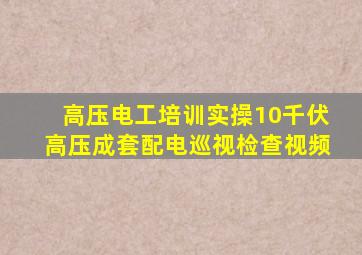 高压电工培训实操10千伏高压成套配电巡视检查视频