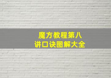 魔方教程第八讲口诀图解大全