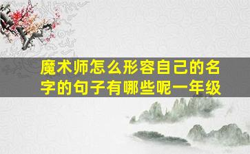 魔术师怎么形容自己的名字的句子有哪些呢一年级