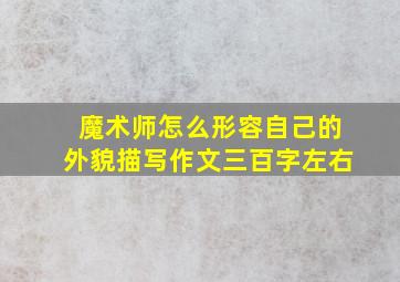 魔术师怎么形容自己的外貌描写作文三百字左右