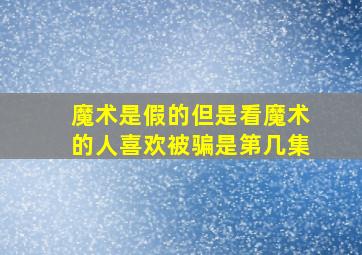 魔术是假的但是看魔术的人喜欢被骗是第几集