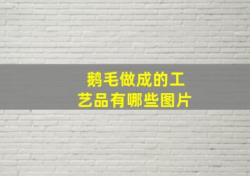 鹅毛做成的工艺品有哪些图片