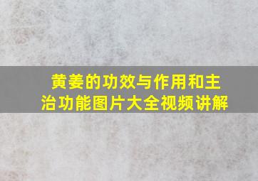 黄姜的功效与作用和主治功能图片大全视频讲解