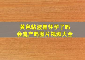 黄色粘液是怀孕了吗会流产吗图片视频大全