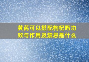 黄芪可以搭配枸杞吗功效与作用及禁忌是什么