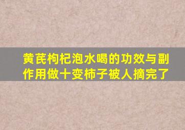 黄芪枸杞泡水喝的功效与副作用做十变柿子被人摘完了