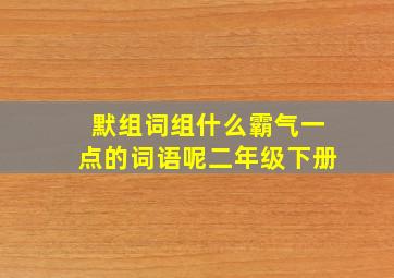 默组词组什么霸气一点的词语呢二年级下册