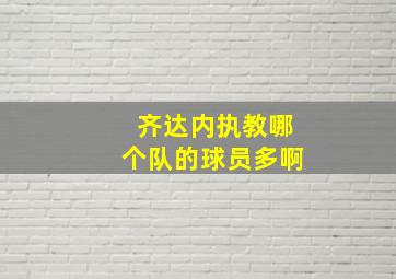 齐达内执教哪个队的球员多啊